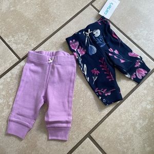 Carter’s Newborn Baby Girl Pants New With Tags